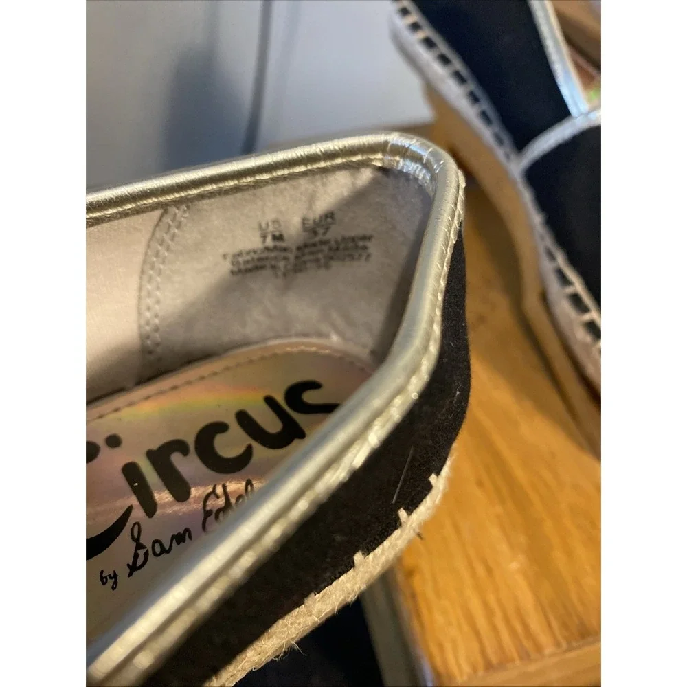 Circus By Sam Edelman Black Canvas Espadrilles 